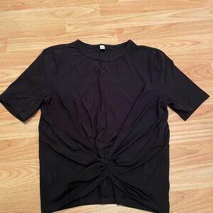 lululemon athletica Black Twist Front Tee